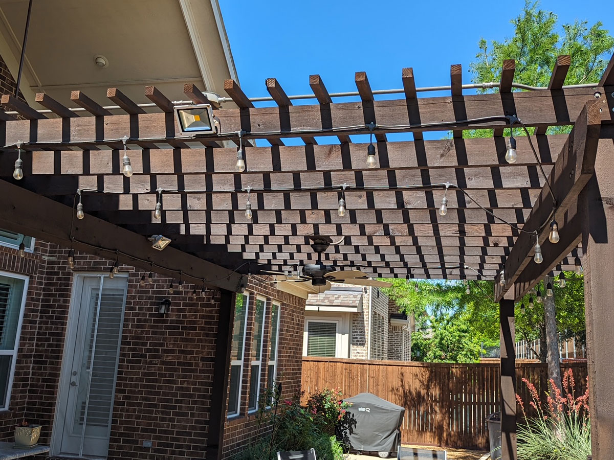 Pergola lighting dallas ak lighting