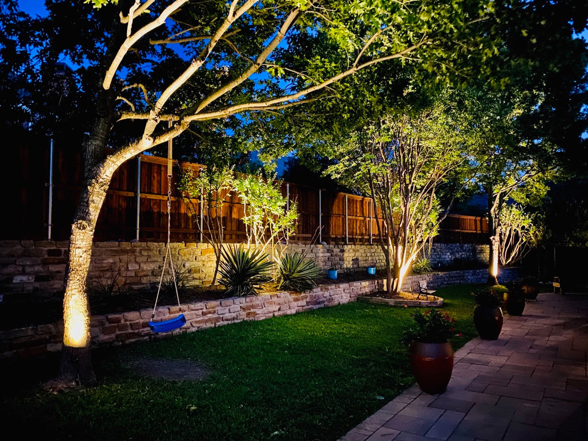 Retaining Wall Lighting Dallas AK Lighting